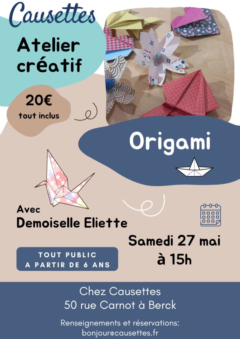 Lire la suite à propos de l’article Atelier Origami le 27 mai