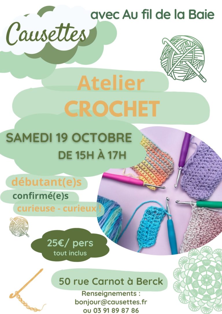 Lire la suite à propos de l’article Atelier crochet le samedi 19 octobre