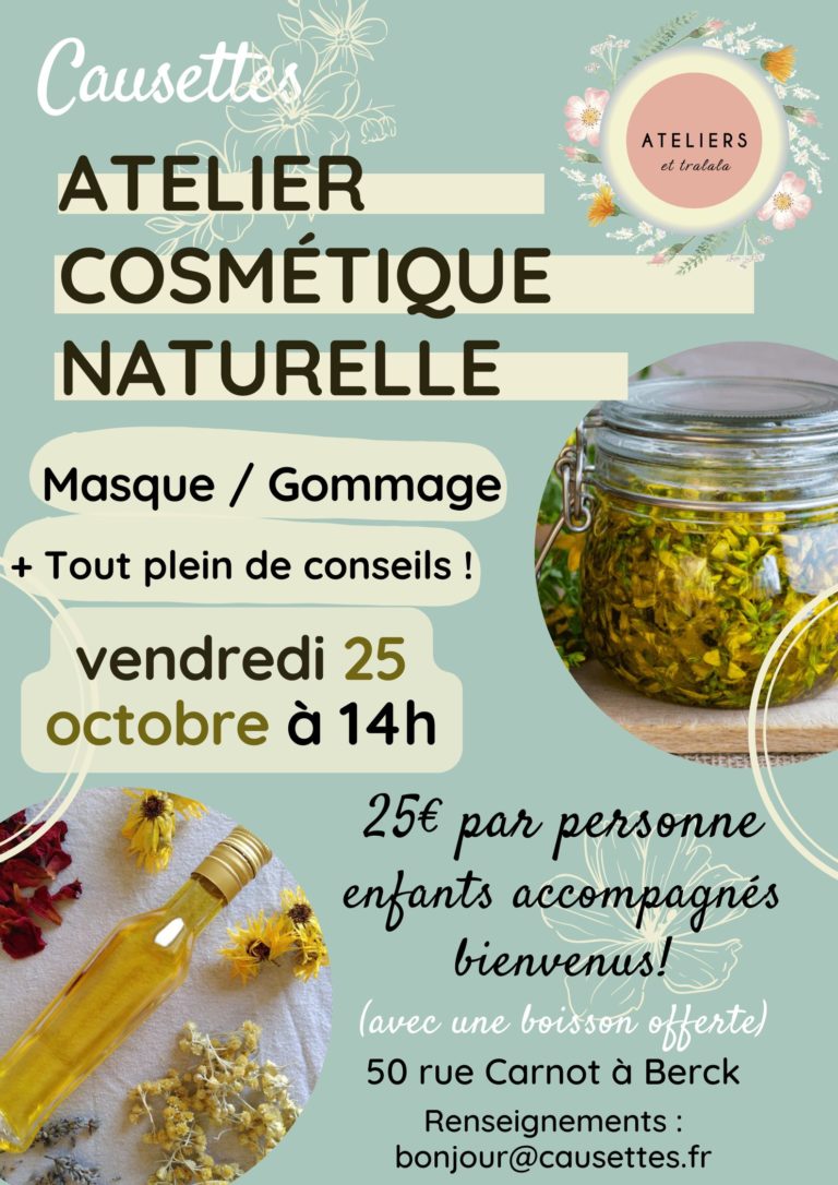 Lire la suite à propos de l’article Atelier de cosmétique naturelle